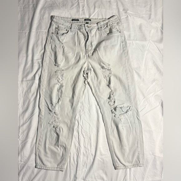 Wild Fable Light Blue Distressed Straight Leg Jeans Size 12 - Picture 2 of 7